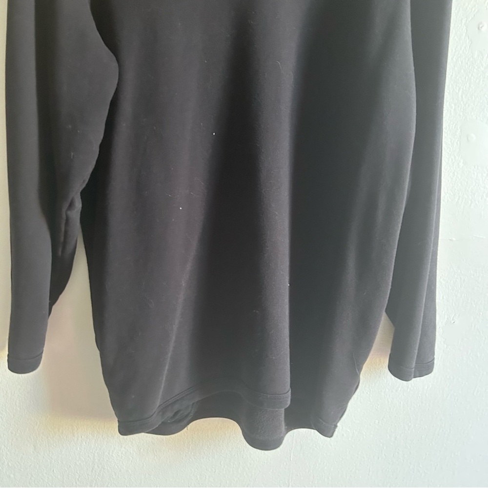 Aritzia Wilfred Free Sz L Black Relaxed High Collar Sweatshirt Sweater - Picture 4 of 9